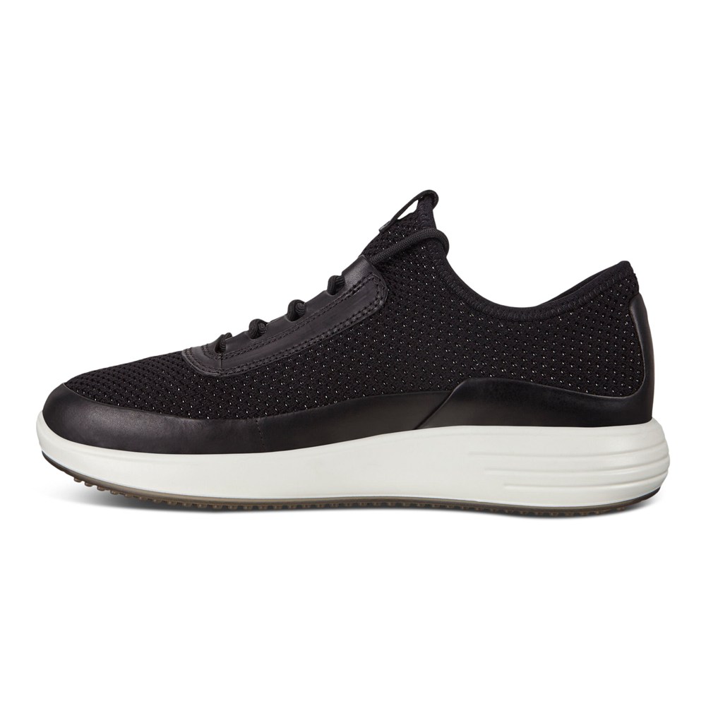 ECCO Mens Sneakers Black - Soft 7 Runner Meshs - QGT-918637